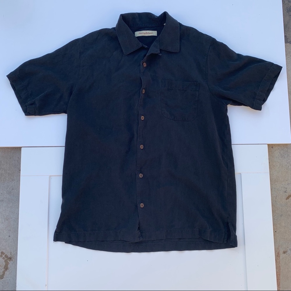 Tommy Bahama Faded Black Long Sleeve Shirt